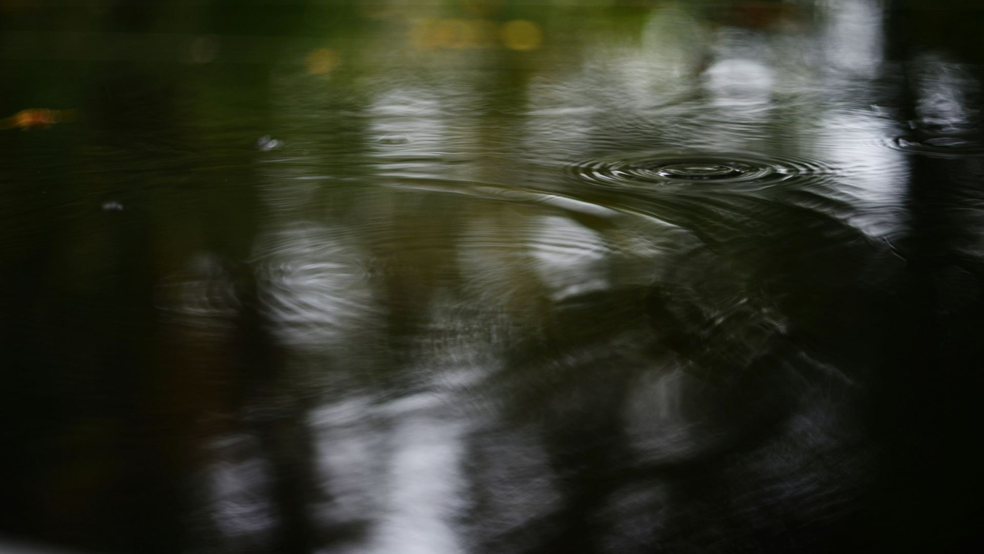Dunkles Wasser mit Spiegelung